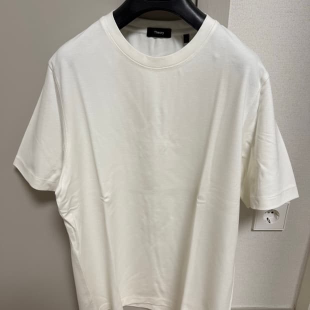 남성 띠어리 반팔티셔츠 화이트 L사이드