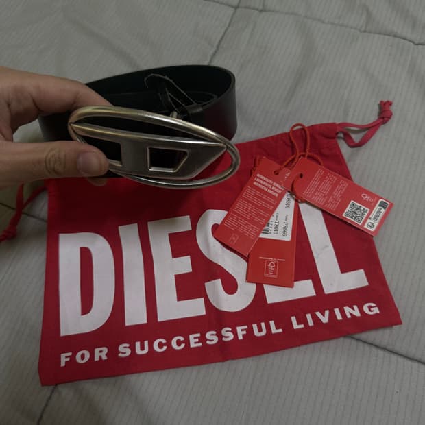 디젤 레더 벨트 블랙