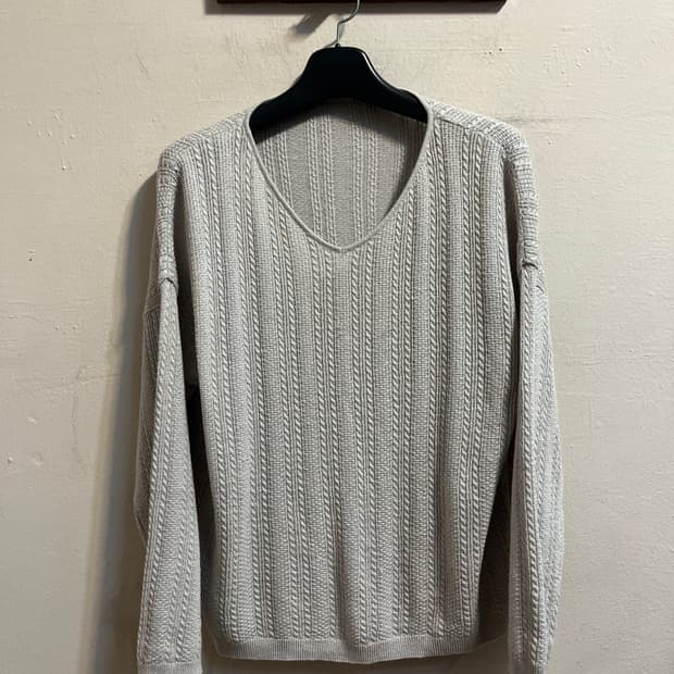 시에 브이넥 마 니트