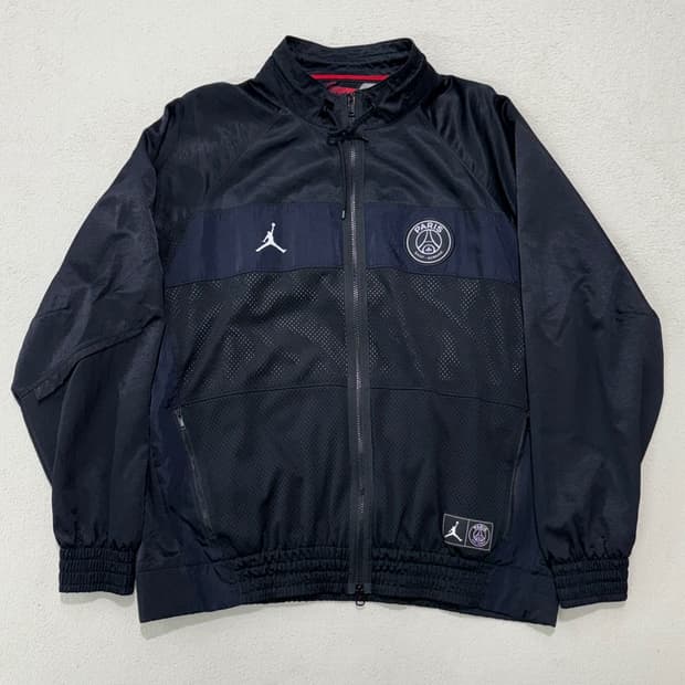 한정판 나이키 조던 x 파리생제르망 에어수트 바람막이 자켓 집업