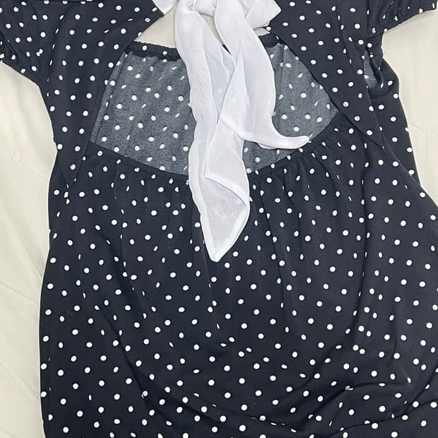 세실맥비 스카프 도트 탑