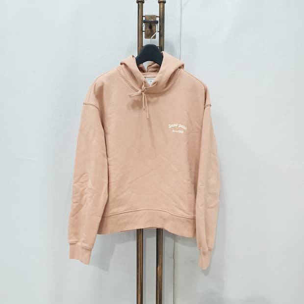 스노우피크 여성 레터링 세미크롭 후드 티셔츠 90