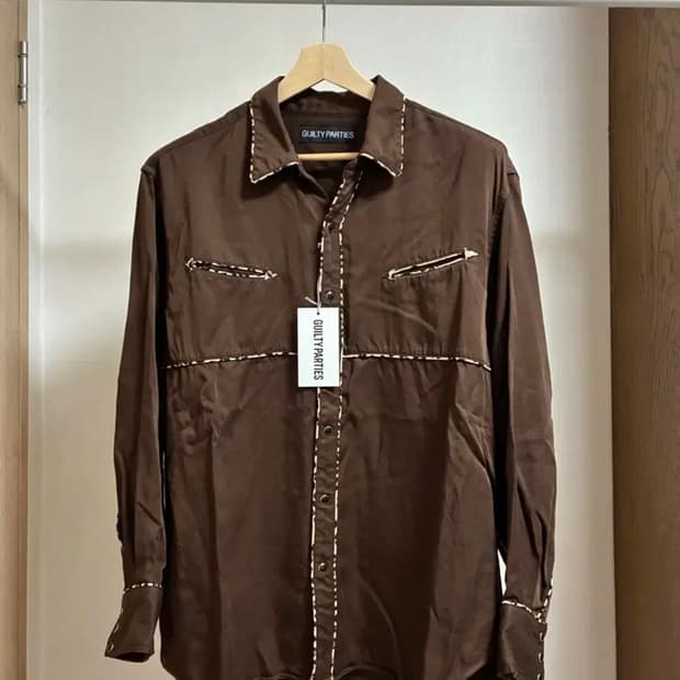 [M]와코마리아 23시즌 레오파드 웨스턴셔츠 브라운