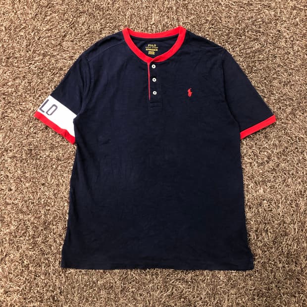 XL 폴로 랄프로렌 걸스 헨리넥 반팔 티셔츠