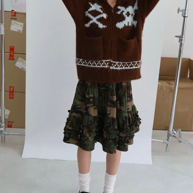 plzproject 카모 스커트