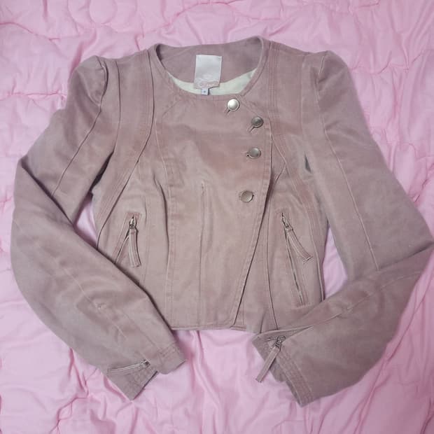 급처상태양호!오즈세컨 어깨살짝셔링 핑크공주자켓 점퍼 레니본st리즈리사st