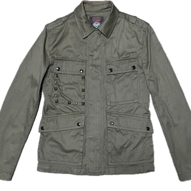 291295=Homme 스터드 밀리터리 자켓