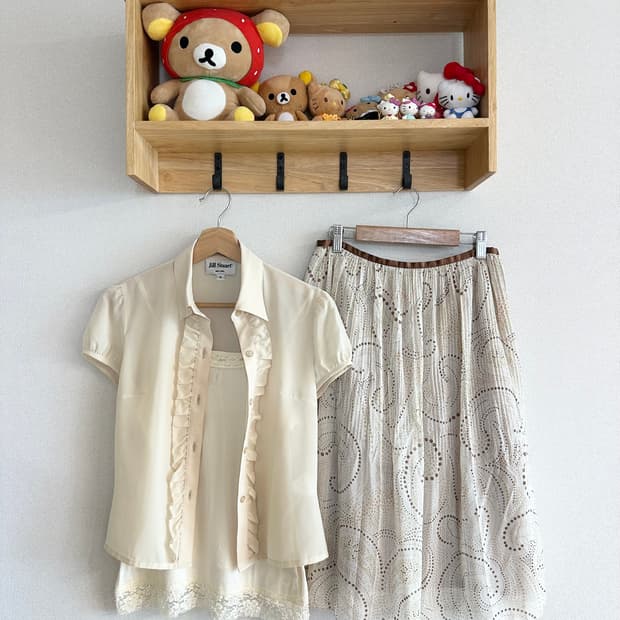 일본빈티지 하구미 모리걸 히피 에스닉 오리엔탈 갸루 레이어드 코디세트
