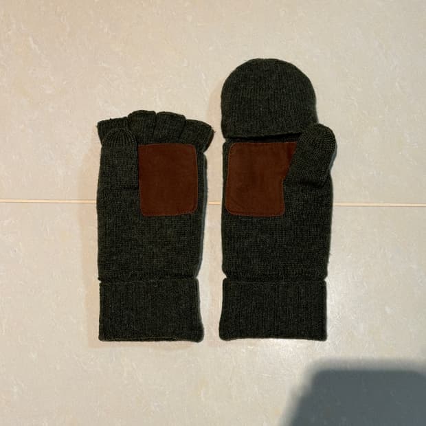 폴로 랄프로렌 컨버터블 핑거 글러브 장갑 (올리브색)