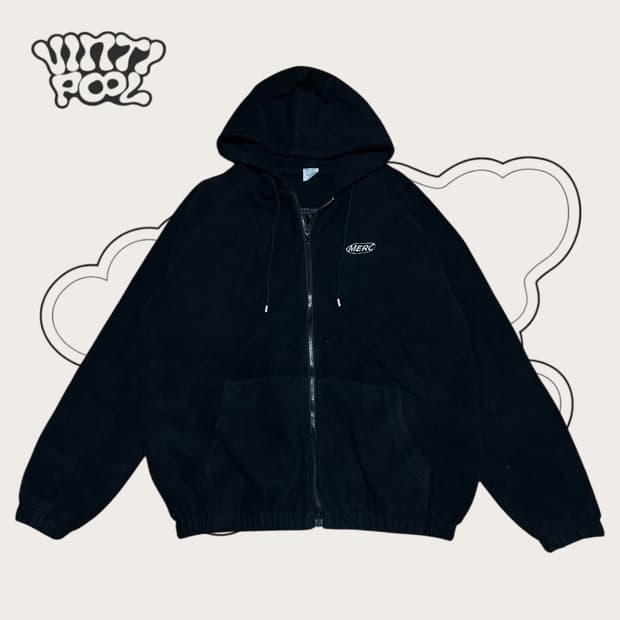 A COVER 어커버 MERC 플리스 누빔 후드집업 XL 블랙