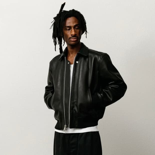 스투시 플라이트 레더 자켓