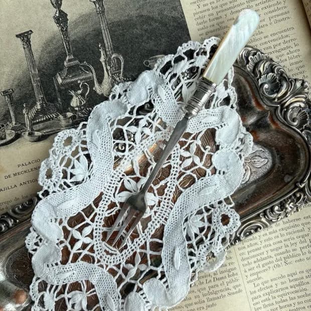 영국 앤틱 EPNS 자개 올리브포크