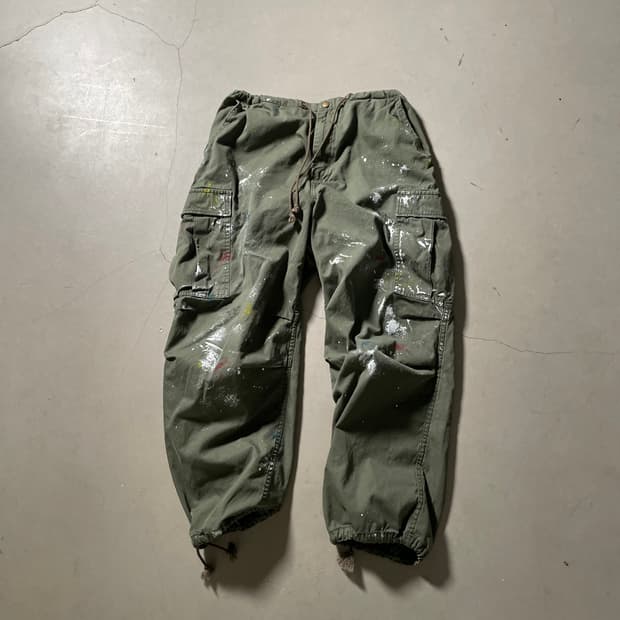 존블  Hand-Painted Wide Cargo Pants