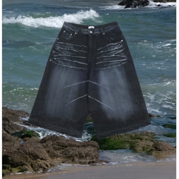 뉴치프시크 dp PA 워싱 배기 버뮤다