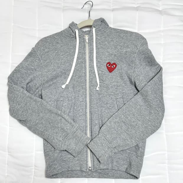 꼼데가르송 후드집업 그레이