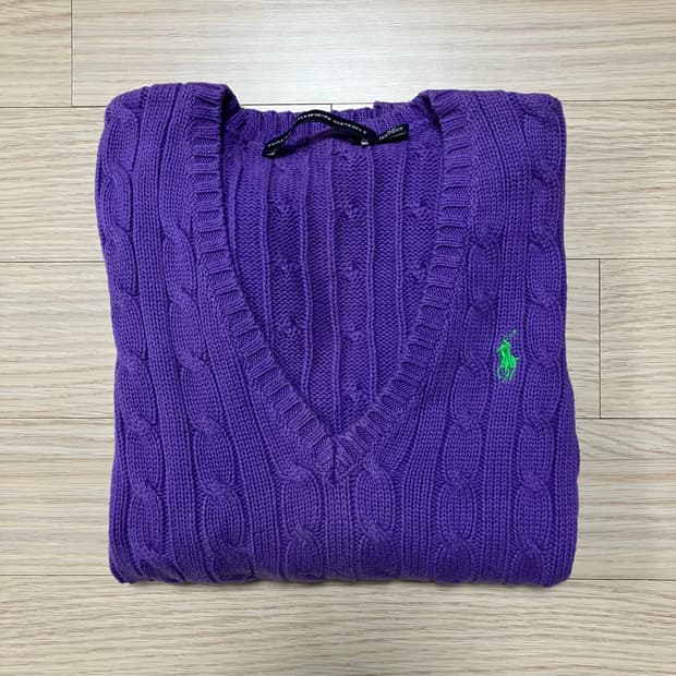폴로 랄프로렌 니트 퍼플