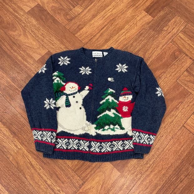 빈티지 croft & barrow 눈사람 니트