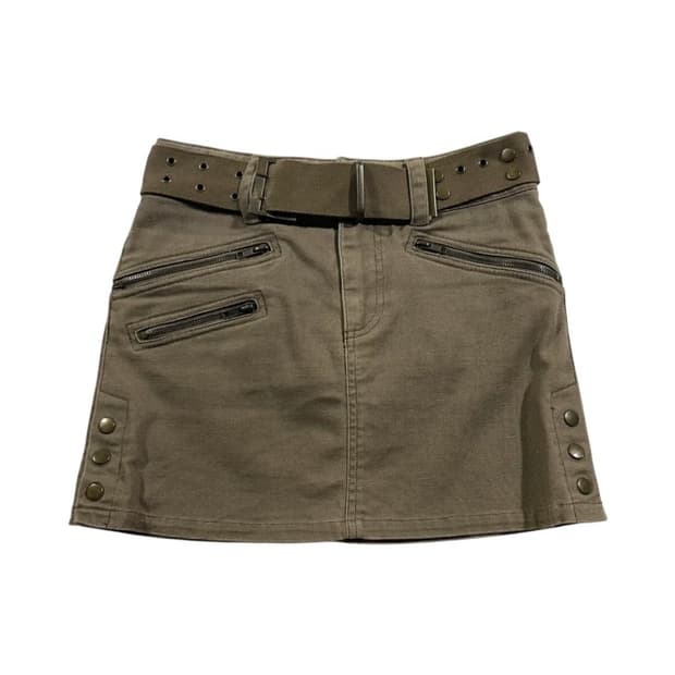 빈티지 로우라이즈 백포켓 미니스커트