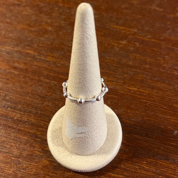 새상품 925 은 원형포인트 반지 링