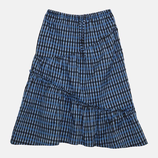 ENZOBLUES 셔링 밴딩 스커트 (Blue)