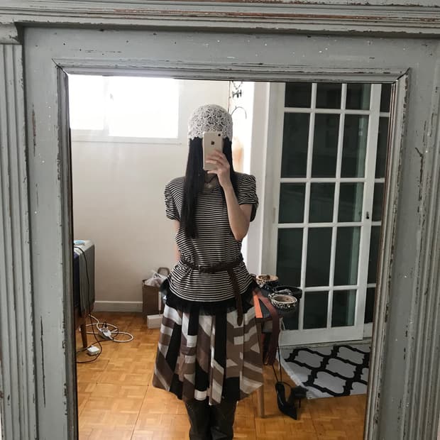 vintage pattern skirt