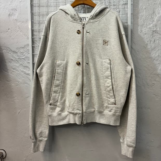 세터 라이트 그레이 투웨이 후드집업 M