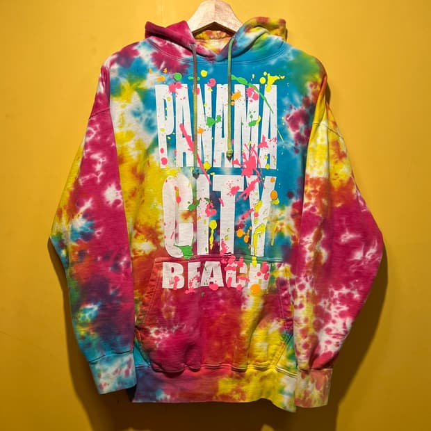 [L] 타이다이 파나마 시티 그래픽 후드 티셔츠