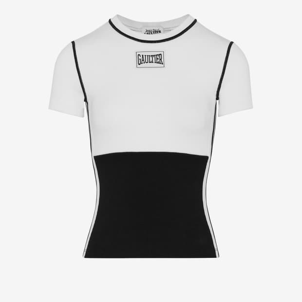 쟝폴고티에 블락 반팔 탑 m jpg