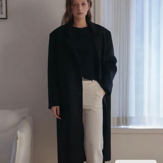 드헤베 Classic Single Long Coat [Black]