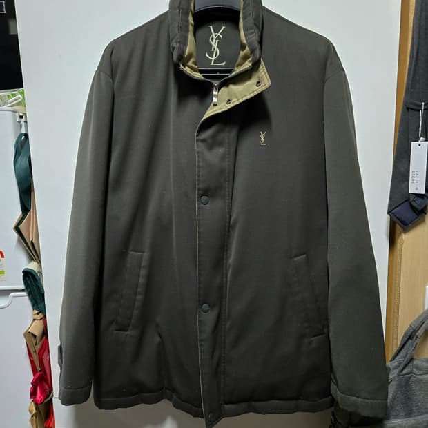 입생로랑 110 패딩 카키 브라운 2XL 덕다운 ysl 빈티지