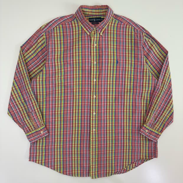 Polo  폴로 랄프로렌 자수 클래식핏 체크셔츠