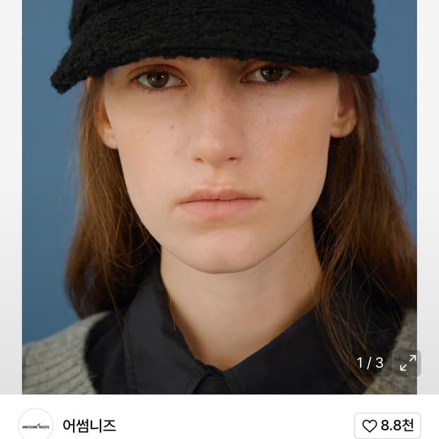 어썸니즈 벨보이 캡 울 블랙