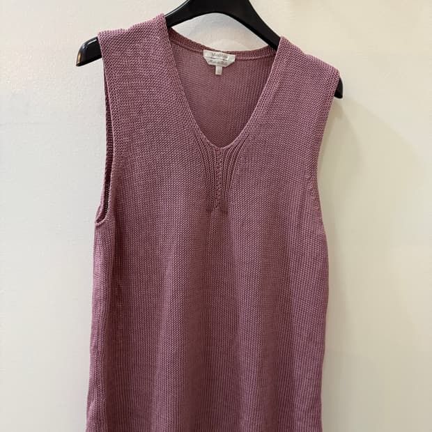 MaxMara 연보라 니트 조끼