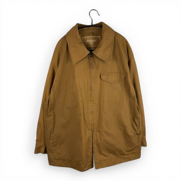 (무료배송)160) 시스템 믹스매치레이어 오버 데님자켓 브라운