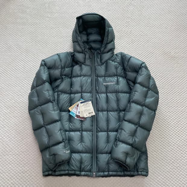 [XL] 몽벨 플라즈마 1000 알파인 구스 다운 파카 패딩 라이트그레이
