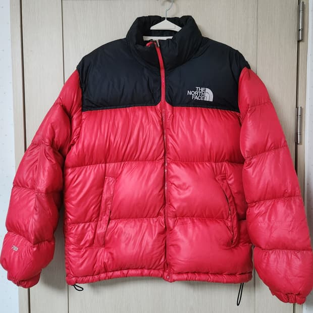 노스페이스 눕시패딩 빨강 사이즈 100