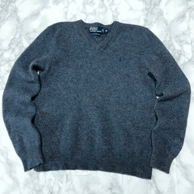 폴로 랄프로렌 브이넥 니트 램스울 여성용