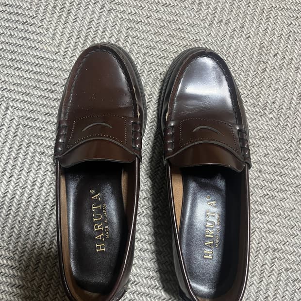 하루타 304 소가죽 브라운 로퍼 235