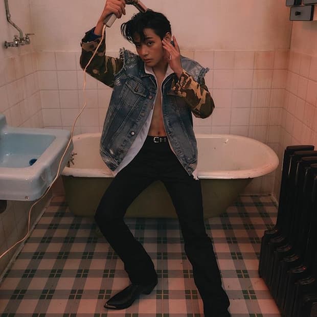 [M] 뷔 착용 셀린느 스터드 카모 데님 자켓