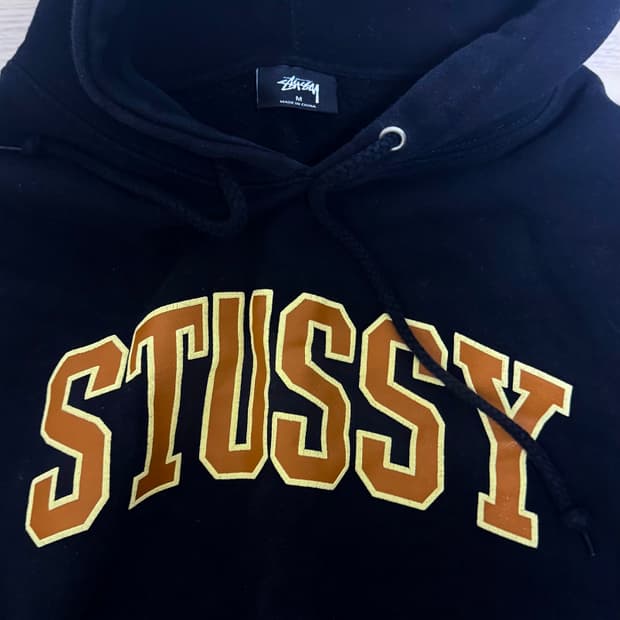 스투시 블랙 후드티 M