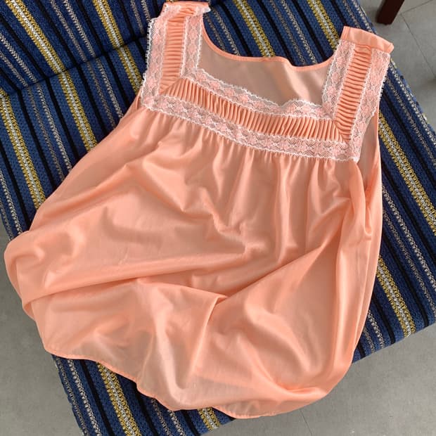 coral sleeveless slip