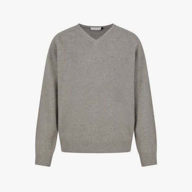 아모멘토 라쿤 브이넥 니트 L 베이지 새제품