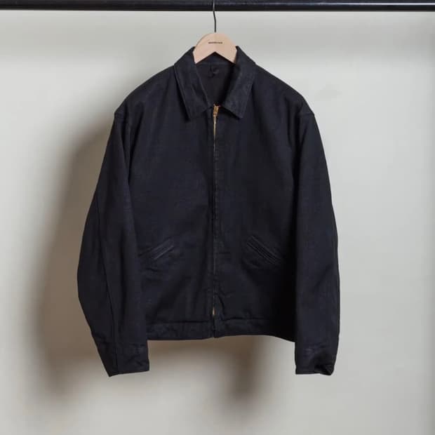 Comoli denim zip short jacket 2size