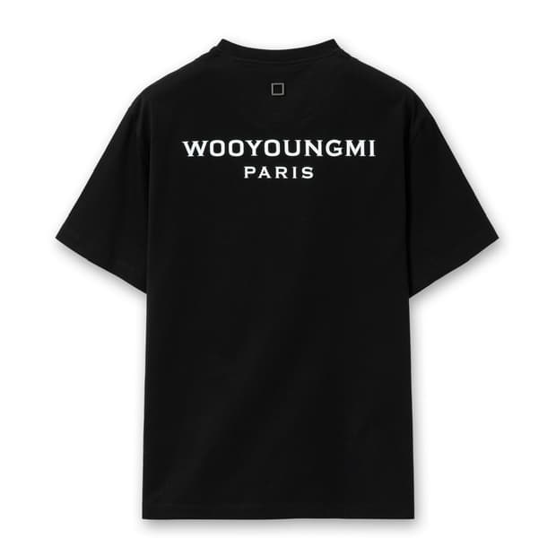 우영미 백로고 티셔츠
