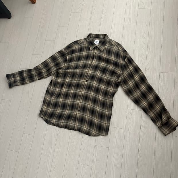 폴리테루 멀티브라운 체크셔츠