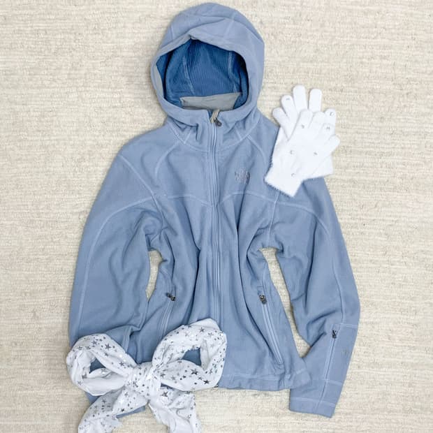 the north face sky blue fleece jacket