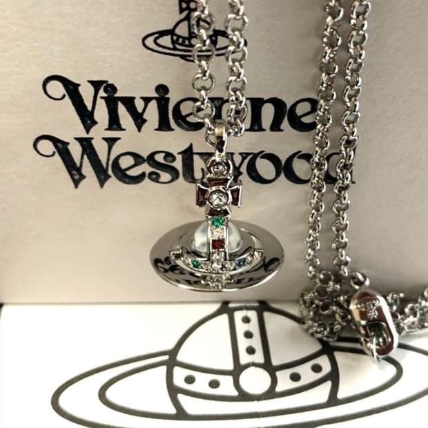 비비안웨스트우드 아카이브 멀티컬러 크리스탈 3d orb 팬던트 목걸이
