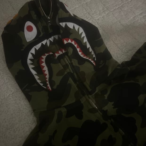 베이프 카모 샤크 더블후드