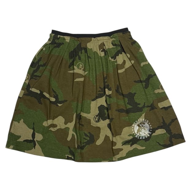 히스테릭 글래머 아카이브 히스걸 카모 패턴 밴딩 스커트 치마