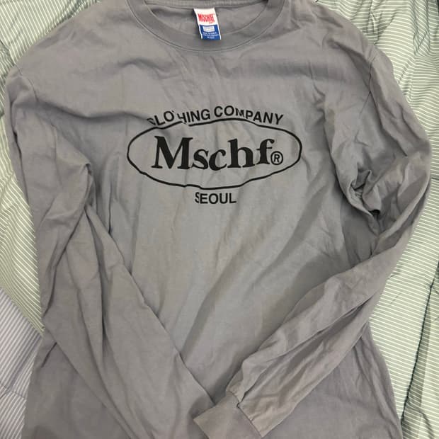 미스치프 오발 롱슬리브 블루그레이